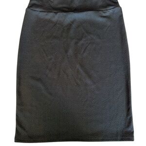 LuLaRoe Cassie Black Textured Pencil Skirt